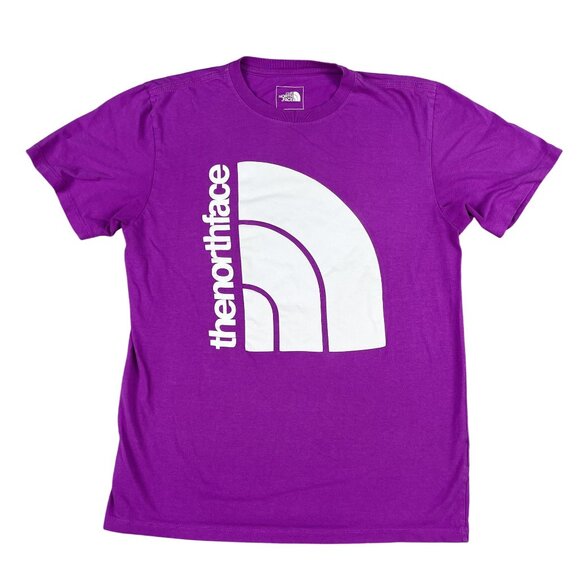 the North Face Mens Purple Logo T-Shirt Sz Small - Picture 1 of 4